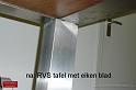 na RVS tafel eiken blad